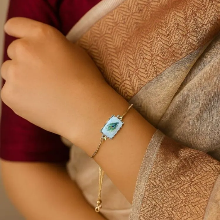 Peacock Feather Lumba for Bhabhi